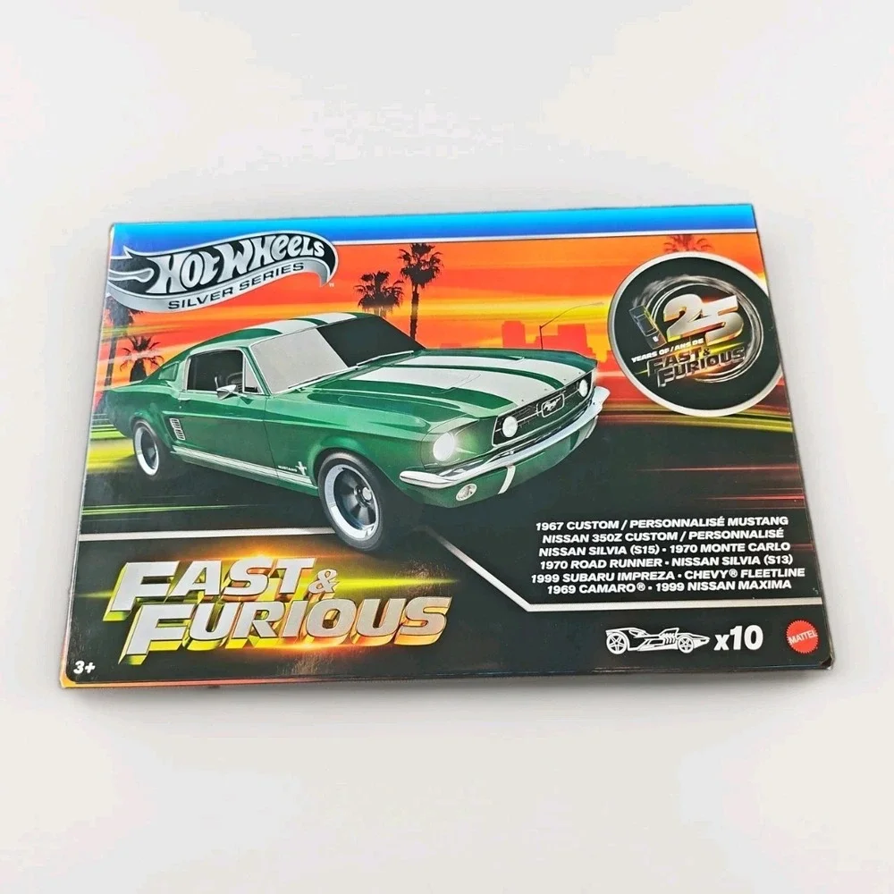 Hot Wheels 2026 Silver Series Fast & Furious 25th Anniversary 10 Pack NEW